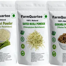 farmquartee Pure Ashwagandha Shatavari Safed White Musli Gokhru Kaunch Beej Powder image 1