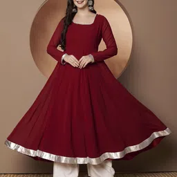 Women Embroidered Georgette Anarkali Kurta-image-74