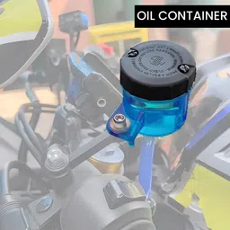 moto genius Front Brembo Brake Clutch Fluid Bottle Oil Reservoir Tank Cup For All Bike Blue Oil Filler Cap image 3