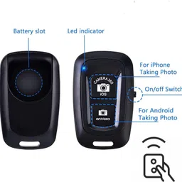 Huntindia Bluetooth Selfie/Pictures Clicker Shutter Remote Controller for Click Selfies Camera Remote Control image 2
