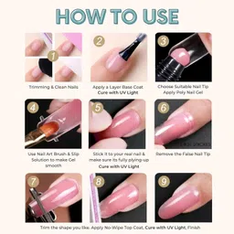 huge leaf NAIL ART KIT POLY GE-L NAIL EXTENTION KIT for Builder UV Nail Art Kit _ck155 image 4