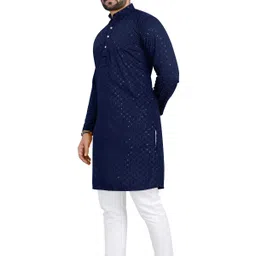 click n buy Men Cotton Rayon Kurta Pyjama Set image 3