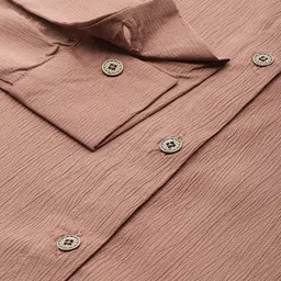 chemistry Women Regular Fit Solid Cut Away Collar Casual Shirt image 3