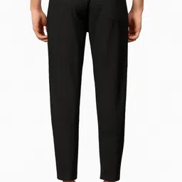 maanu Pack of 2 Men Regular Fit Black, Grey Lycra Blend Trousers image 4