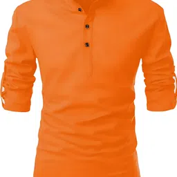 fashion marts Men Solid Cotton Blend Straight Kurta-picture-38