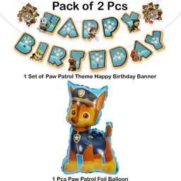 rozi decoration Paw Patrol Theme Birthday Decoration Kit for Kids, Boy Birthday Decor image 2