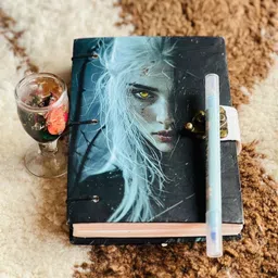 White girl Printed Diary Notebook With Lock Clasp For Gift/Office A5 Diary 200 200 Pages-image-11