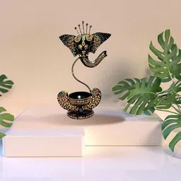Ganesha T- Light Candle Stand Iron 1 - Cup Tealight Holder Iron 1 - Cup Tealight Holder-image-39
