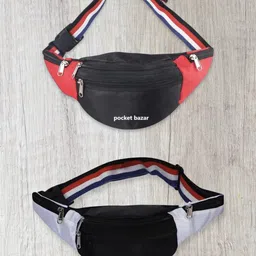 pocket bazar PACK OF 2 WAIST BAG FOR MEN'S AND WOMEN'S Waist Bag-image-8