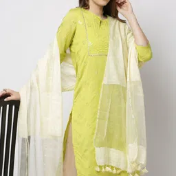 dupatta bazaar Cotton Blend Self Design Beige Women Dupatta-picture-13