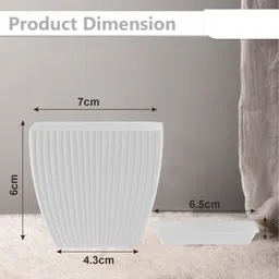 flipkart smartbuy Set Of 5 Square Flower Pots Outdoor Indoor, Planters with Drainage Hole and Tray Plastic Vase image 5