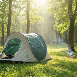 house of common Amazing Outdoor Pop Up Boat Tent 1-2 Person Dome Tent - For Camping, Outdoor, Adventure, and this made in 190T Polyester, Installation in 5 second image 2