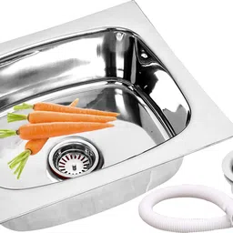 generalstore Premium Quality Kitchen Sink GS ALL NEW 18X16X8 HOME AND BATHROOM HOME APPLICATIONS Vessel Sink (STEEL) Vessel Sink-picture-12
