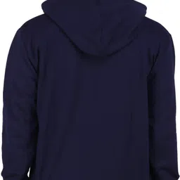 riverhill Men Solid Hooded Neck Dark Blue Sweater image 2