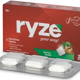 ryze Nicotine Gum 2mg Royal Paan (60 Gums) Smoking Cessations Smoking Cessations-picture-24