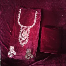 tavi collection Unstitched Velvet Kurta & Palazzo Material Embroidered-picture-48