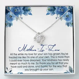 rakva Mother-in-Law Necklace Gift â€“ Thank You Mother Of The Groom Zircon Silver Pendant Set-picture-21