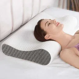 matkine Cervical Contour Memory Foam Pillow, Stomached, Anti-Snoring, Side Sleepers Memory Foam Geometric Orthopaedic Pillow Pack of 1-picture-22