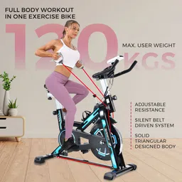 bionfit 6KG Night Fury Pro Spin Cycle with Calorie & Pulse Rate Sensor Indoor Cycles Exercise Bike image 3