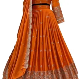 dhrishutextile Embroidered Semi Stitched Lehenga Choli-picture-10