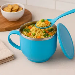 bloomwell Stainless Steel Soup Bowl for Serving noodles, soup, pasta, oats, salads, and snacks Disposable-picture-47