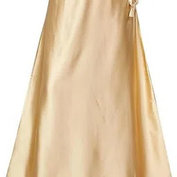 KAVYA DESIGNERS Gold Satin Petticoat19 Pure Satin Petticoat-image-2
