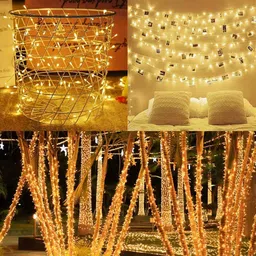 medecor 340 LEDs 20 m Yellow Flickering, Steady String Rice Lights image 3