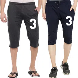 diwazzo Graphic Print Men Three Fourths image 1