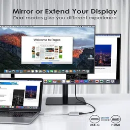 BALRAMA USB Type C to HDMI USB Male to Female Display Port DP Converter Cable Adapter Male to Female Converter Usb-C to Hdmi Adapter Hdmi Port to Your Usb C Devices USB Hub image 4