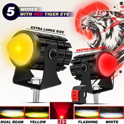 automunk Motorcycle and Car Light Led White , Yellow And Devil Eye Fog Lamp Motorbike, Car LED (12 V, 36 W)-picture-11