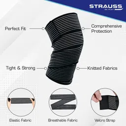 strauss Elastic Knee Bandages Wraps | Knee Support | Knee Cap | Knee Brace | Knee Band Knee Support image 2