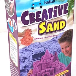 funblast Creative Sand for Kids - Kinetic Sand Kit for Kids | Soft Sand Clay Toys without Mould & Tray – Approx 1 Kg image 2