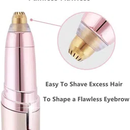 flawless brows 18K Gold Plated Eyebrows Shaver Built-in Light Gentle on Any type Skin Rechargeable Cordless Epilator image 3
