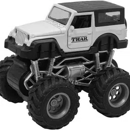 babuniya Monster Thar Die-Cast Metal Jeep with Pull Back Light & Music for Kids image 3