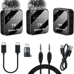 the mobile point Wireless Lavalier Mic, 8H Battery Life,for Youtube,Blogging, Dual Channel 2.4G Microphone-picture-12