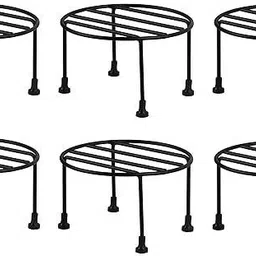 umaima intarpriseas pilant stand For Indoor Plants, Pack of 6 Black Plant Container Set image 1