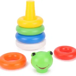 zokato Frog Ring Smiley Stacking Big Toy Assorted Colors-5 (Multicolor) image 3