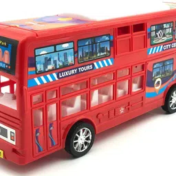 jmv TOYS Bus toy for kids Medium Size Double Decker Bus (Multicolor, Pack of: 1) image 4