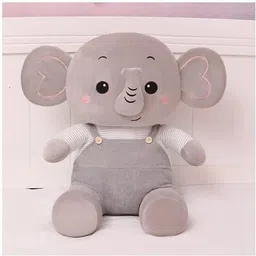 Latest Cute Stuffed Elephant Dangri Dress Soft Toy For Kids,-image-0