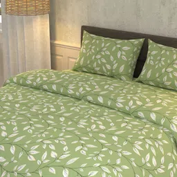 Cotton Super King Flat 180 TC Floral Bedsheet-image-2