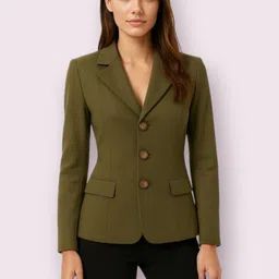pepzo Women Solid Double Breasted Casual Blazer-picture-38