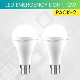 sacro 12W Rechargeable Inverter LED Bulb with Upto 4H.Power Cut Lighting Pack of_2E364 4 hrs Bulb Emergency Light-picture-24