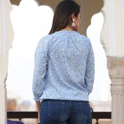 rj fashion Casual Regular Sleeves Printed Women Multicolor Top image 2