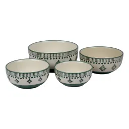 cdi Green (300Ml,500ml, 750ml,1000ml) Ceramic 4 Pcs Serving Bowls image 2