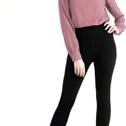 mirana Casual Regular Sleeves Solid Women Purple Top image 5