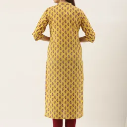 rajnandini Women Printed Pure Cotton Straight Kurta image 2