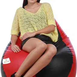 star Jumbo 6XL Dual Color Faux Leather Bean Bag for Adults with Premium Comfort Design Teardrop Bean Bag With Bean Filling image 2