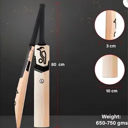 shri krishna sports Kookaburra Black Edition | Tennis Ball Cricket Bat | Size 5 Poplar Willow Cricket Bat For 10 - 12 Yrs image 3