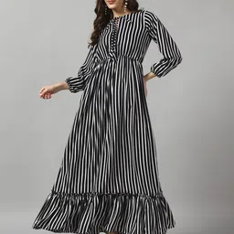 femvy Printed Crepe Stitched Anarkali Gown-picture-25