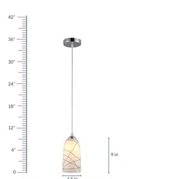 stello Antique White Glass Hanging Light image 5